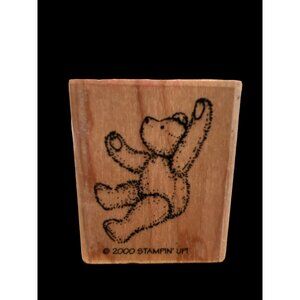 Stampin Up! Fuzzy Teddy Bear Wooden Stamp 1.5”x2” Dated‎ 2000, Arts & Crafts
